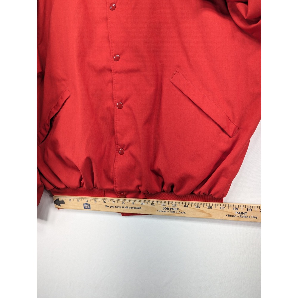 Dunbrooke‎ Mens Red Continental Bomber Jacket Roseburg Forest Products XL USA - Picture 8 of 10